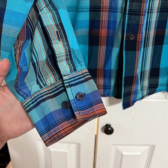 Red Camel Mens Light Blue Long Sleeve Button Up Plaid Shirt 2XL - Picture 3 of 5